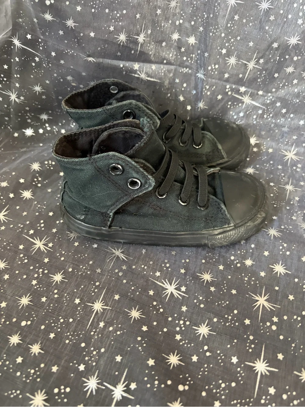 Converse Kids Black High-Top Canvas Sneakers